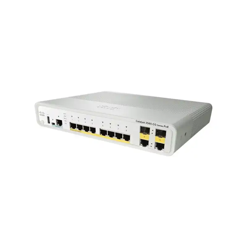 Cisco Catalyst Compact 3560CG-8PC-S - Commutateur - Géré - 8 x 10 - 100 - 1000 (PoE) + 2 x SFP G... (WS-C3560CG-8PCS-RF)_1